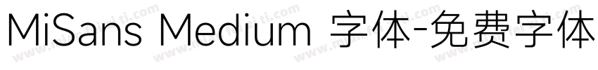 MiSans Medium 字体字体转换